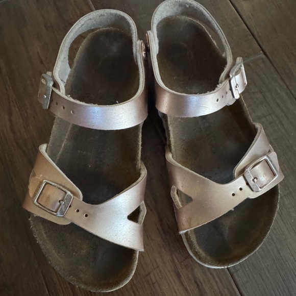 Birkenstock Rio Kids Rose Gold Sandals Sz 30/US 12-12.5 - Picture 2 of 9